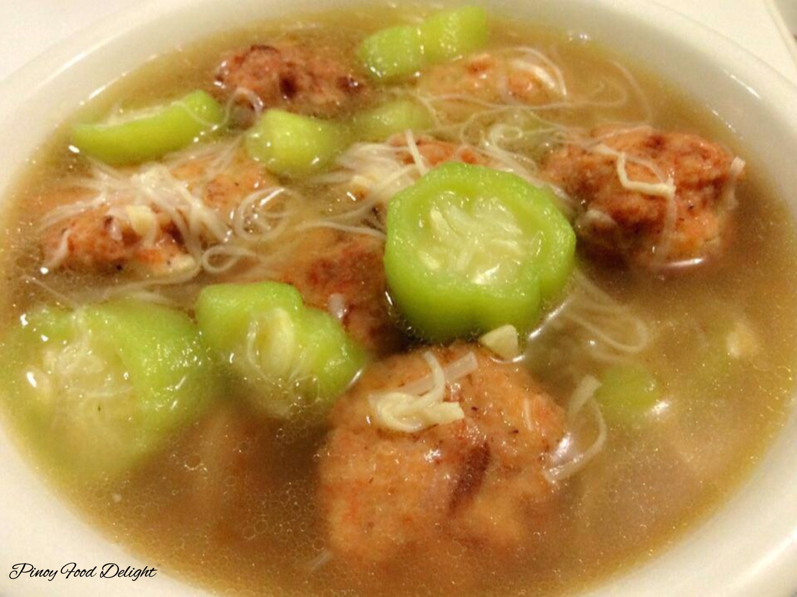 MEATBALLS WITH PATOLA AND MISUA SOUP Pinoy Food Delight