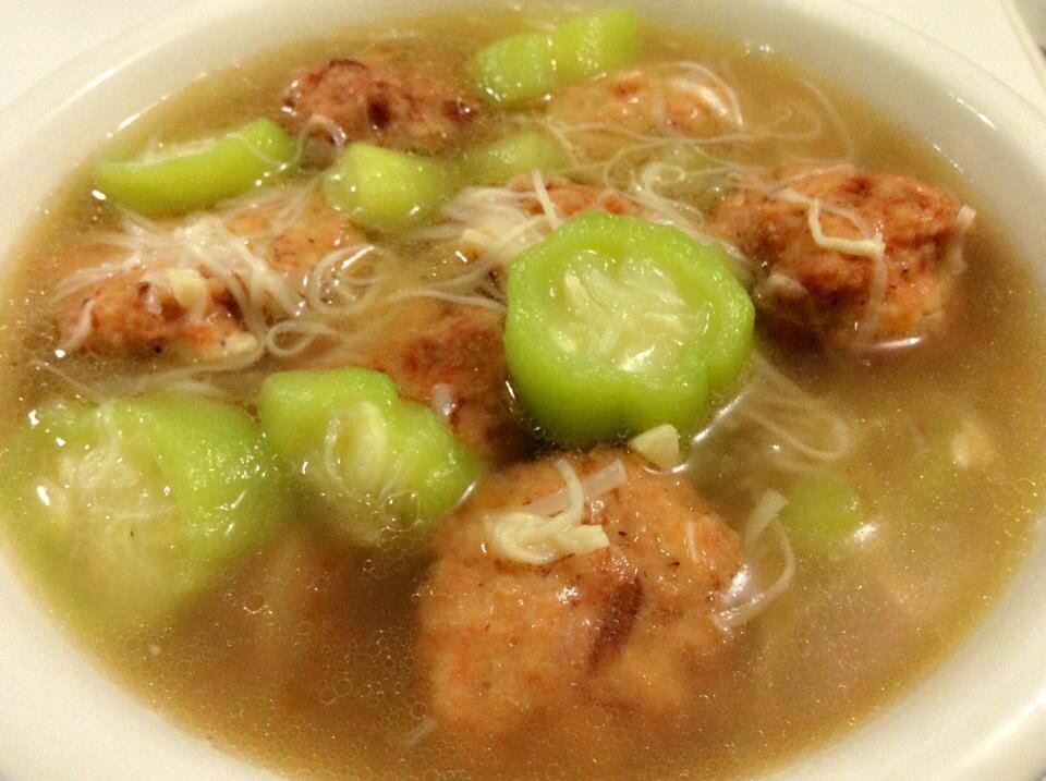 MEATBALLS WITH PATOLA AND MISUA SOUP Pinoy Food Delight